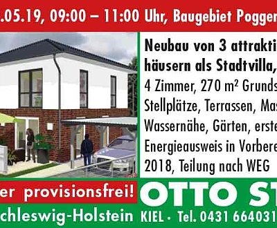 Open House Sonntag 19.05.2019 von 09.00 Uhr bis 11.00 Uhr im Baugebiet Poggenbarg in Heikendorf