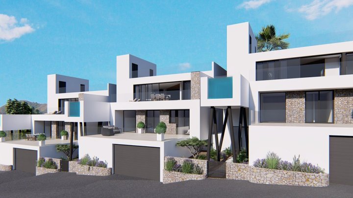Großzügige und exklusive Villen mit 3 Schlafzimmern, 3 Bädern, Gäste-WC, Infinity-Pool, Garage/Keller und Meerblick
