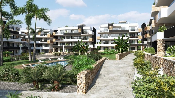 Appartements mit 2 Schlafzimmern und 2 Bädern in abgeschlossener Anlage mit Gemeinschaftspool, Fitnessraum, Sauna und Jacuzzi