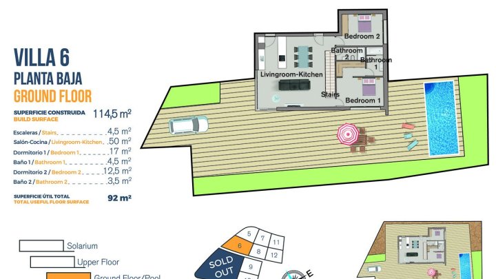 Exklusive Villen mit 3 - 4 Schlafzimmern, Privatpool und Dachterrasse mit Meerblick in wunderschöner Umgebung