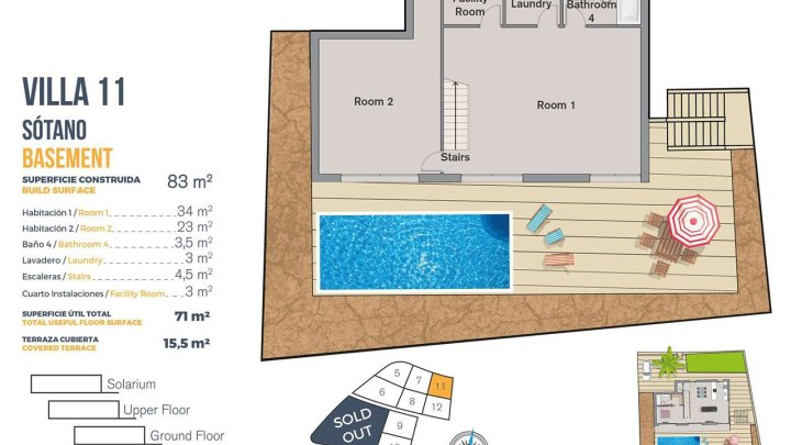 Exklusive Villen mit 3 - 4 Schlafzimmern, Privatpool und Dachterrasse mit Meerblick in wunderschöner Umgebung