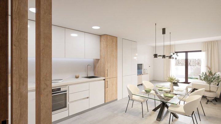 Appartements mit 2 Schlafzimmern, 2 Bädern, Domotiksystem, Alarmanlage, Gemeinschaftspool, Aufzug und Tiefgaragenstellplatz