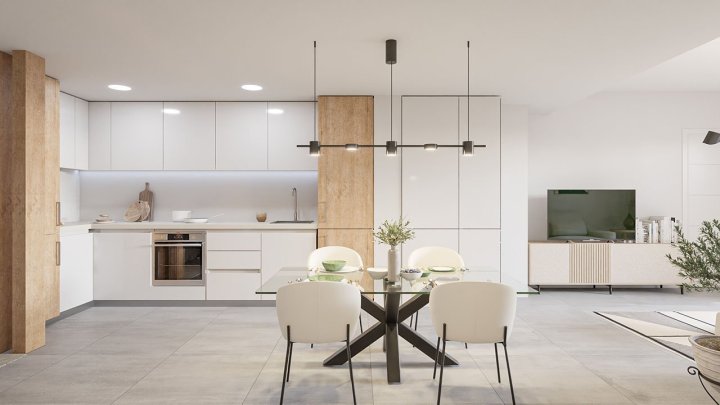 Appartements mit 2 Schlafzimmern, 2 Bädern, Domotiksystem, Alarmanlage, Gemeinschaftspool, Aufzug und Tiefgaragenstellplatz