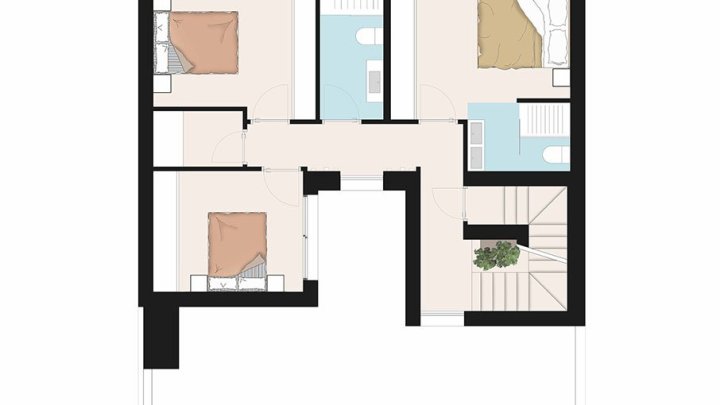 Einzigartige Reihenvillen mit 3 Schlafzimmern, 2 Bädern, Gäste-WC, Dachterrasse und Privatpool