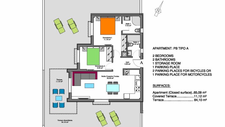 Wohnungen mit 2 Schlafzimmern, 2 Bädern, Gemeinschaftspool und Tiefgaragenstellplatz inmitten dreier Golfplätze