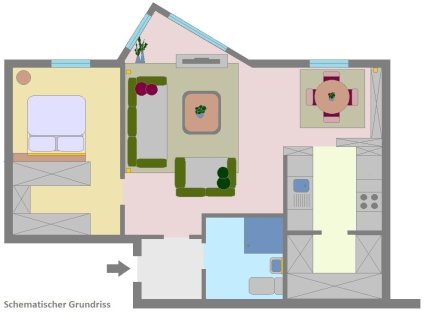 Schematischer Grundriis