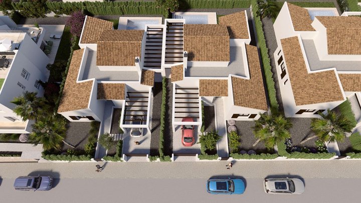 Elegante Villen mit 3 Schlafzimmern, 2 Bädern, Klimaanlage und Privatpool in einer wunderschönen Golfanlage