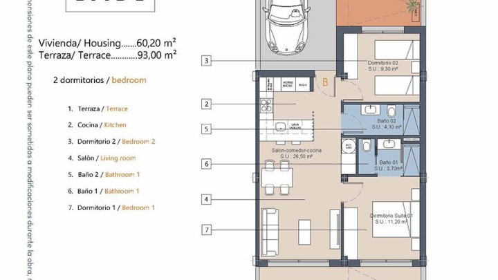 Appartements mit 2 Schlafzimmern, 2 Bädern, Vorinstallation Klimaanlage, Gemeinschaftspool und Kfz-Stellplatz neben dem Golfplatz von La Serena Golf