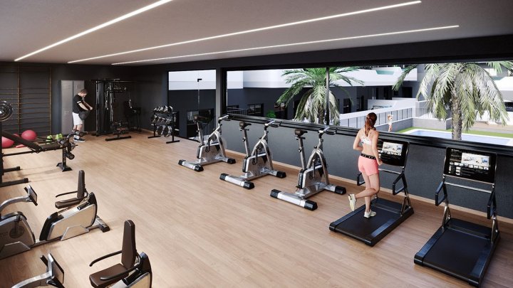 Penthouse-Wohnungen mit 2 Schlafzimmern, 2 Bädern, Dachterrasse, Vorinstallation Klimaanlage und Gemeinschaftspool nur 1 km vom Strand