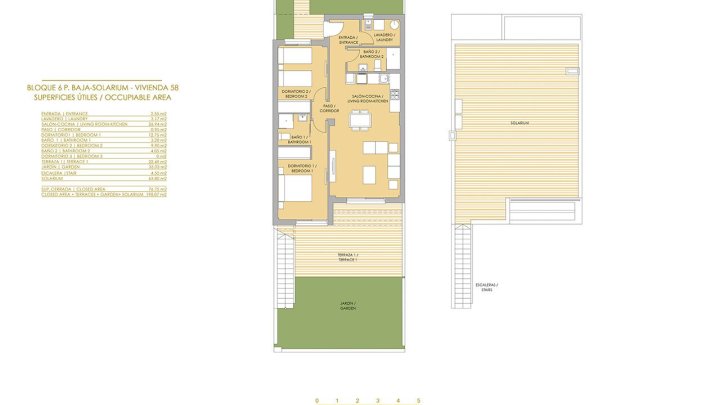 Moderne und komfortable Reihenhäuser mit 2 Schlafzimmern, 2 Bädern und Gemeinschaftspool in Golfanlage
