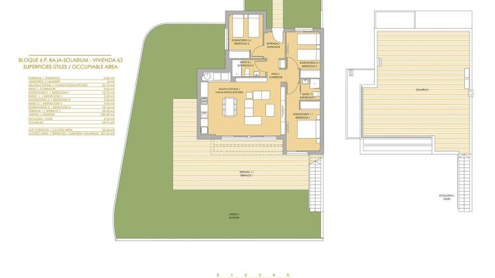 Moderne und komfortable Reihenhäuser mit 3 Schlafzimmern, 2 Bädern und Gemeinschaftspool in Golfanlage