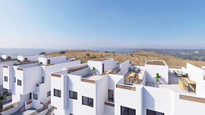 Obergeschoss-Wohnungen mit 3 Schlafzimmern, 2 Bädern, Dachterrasse, Kfz-Stellplatz und Gemeinschaftspool