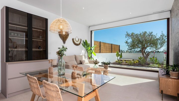 Villen mit 3 Schlafzimmern, 2 Bädern, Vorinstallation Klimaanlage, Privatpool und Meerblick direkt am Golfplatz von La Serena Golf