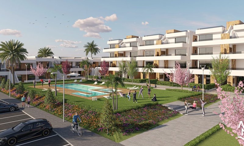 Penthouse-Wohnungen mit 2 Schlafzimmern, 2 Bädern, Dachterrasse und Gemeinschaftspool in sehr schönem Golf-Resort