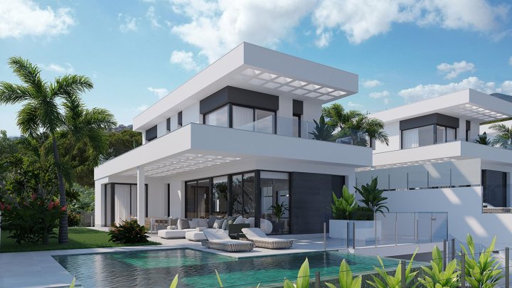 Exklusive Villen mit 3 Schlafzimmern, 3 Bädern, Privatpool, Keller/Garage und Meerblick