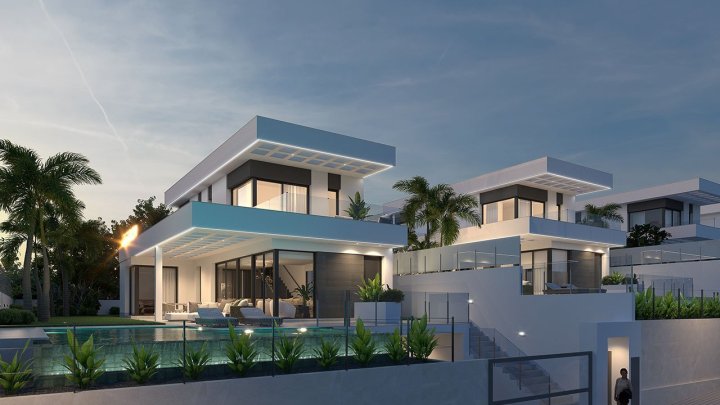 Exklusive Villen mit 3 Schlafzimmern, 3 Bädern, Privatpool, Keller/Garage und Meerblick