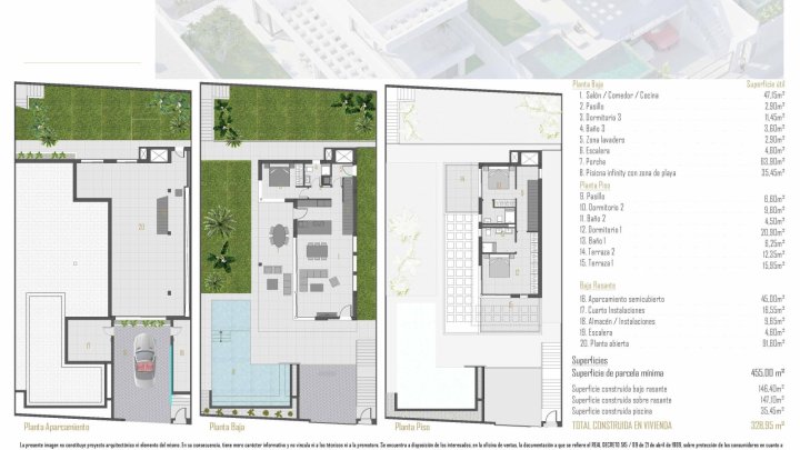 Exklusive Villen mit 3 Schlafzimmern, 3 Bädern, Privatpool, Keller/Garage und Meerblick