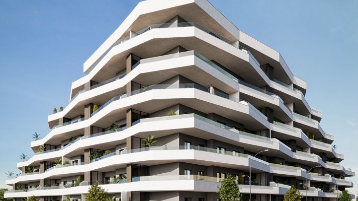 Moderne Wohnungen mit 3 Schlafzimmern, 2 Badezimmern, großer Terrasse, Kfz-Stellplatz und Gemeinschaftspool