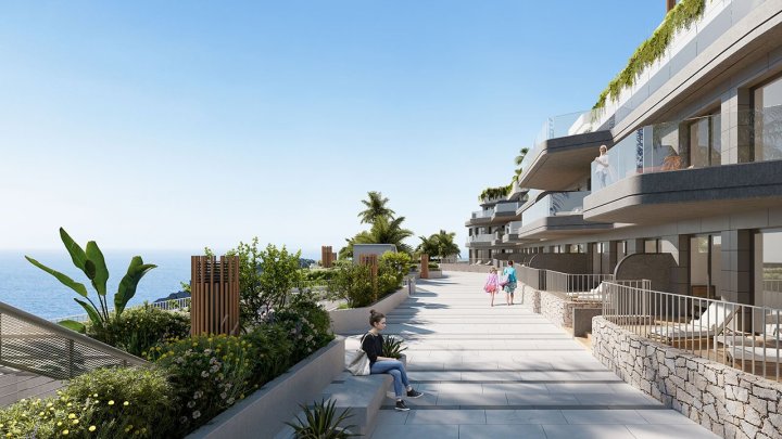 Fantastische Wohnungen mit 3 Schlafzimmern, 2 - 3 Badezimmern, Klimaanlage, Tiefgaragenstellplatz, Gemeinschaftspool und Meerblick