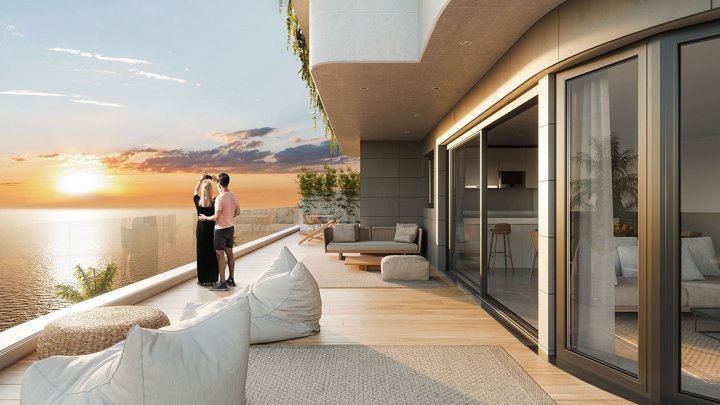 Fantastische Wohnungen mit 3 Schlafzimmern, 2 - 3 Badezimmern, Klimaanlage, Tiefgaragenstellplatz, Gemeinschaftspool und Meerblick