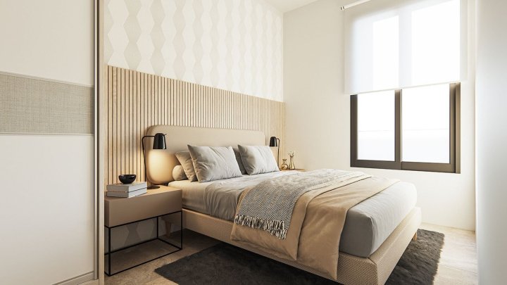 Appartements mit 2 Schlafzimmern, 2 Bädern, Tiefgaragenstellplatz und Gemeinschaftspool nur ca. 700 m vom Strand