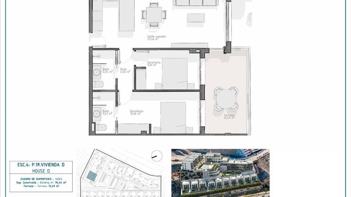 Appartements mit 2 Schlafzimmern, 2 Bädern, Tiefgaragenstellplatz und Gemeinschaftspool nur ca. 700 m vom Strand
