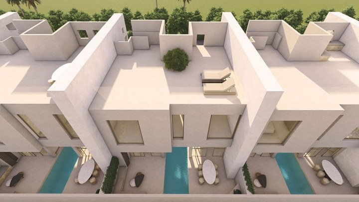 Einzigartige Reihenvillen mit 3 Schlafzimmern, 2 Bädern, Gäste-WC, Dachterrasse und Privatpool