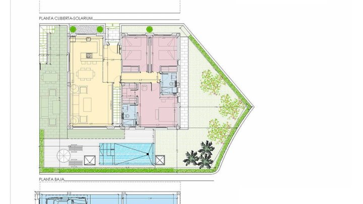Wunderschöne Villen mit 3 Schlafzimmern, 2 Bädern, Dachterrasse, Garage und Privatpool