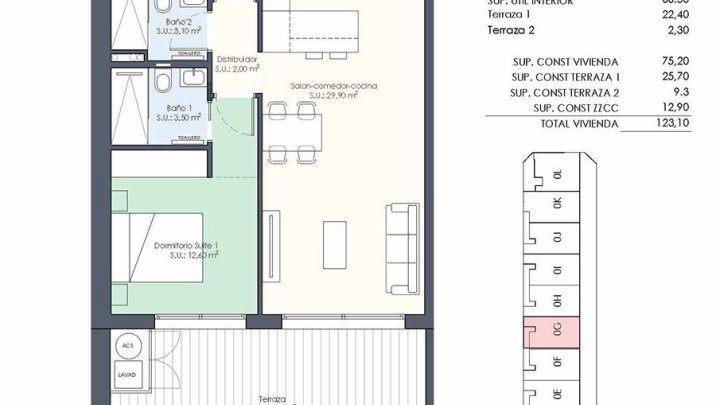 Appartements mit 2 Schlafzimmern, 2 Bädern, Einbauküchen mit Elektrogeräten und Gemeinschaftspool