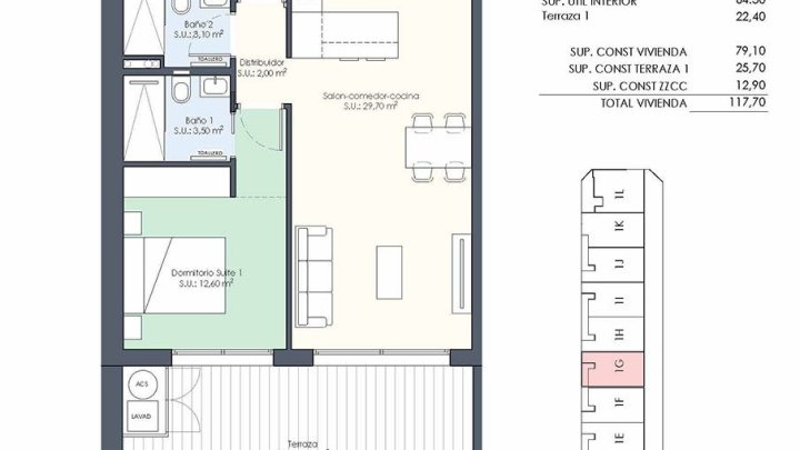 Appartements mit 2 Schlafzimmern, 2 Bädern, Einbauküchen mit Elektrogeräten und Gemeinschaftspool