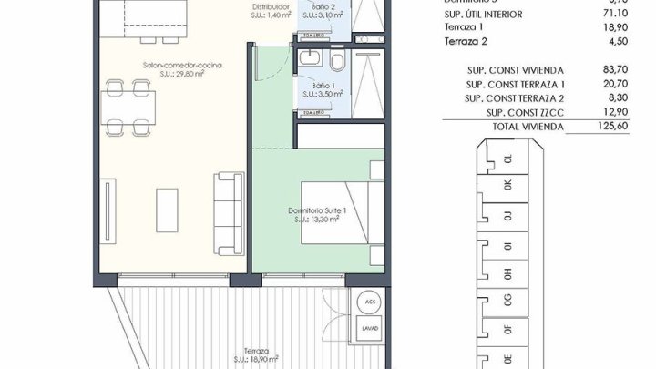Appartements mit 3 Schlafzimmern, 2 Bädern, Einbauküchen mit Elektrogeräten und Gemeinschaftspool
