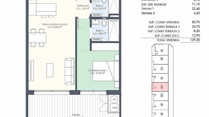 Appartements mit 3 Schlafzimmern, 2 Bädern, Einbauküchen mit Elektrogeräten und Gemeinschaftspool