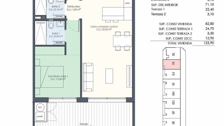 Appartements mit 3 Schlafzimmern, 2 Bädern, Einbauküchen mit Elektrogeräten und Gemeinschaftspool