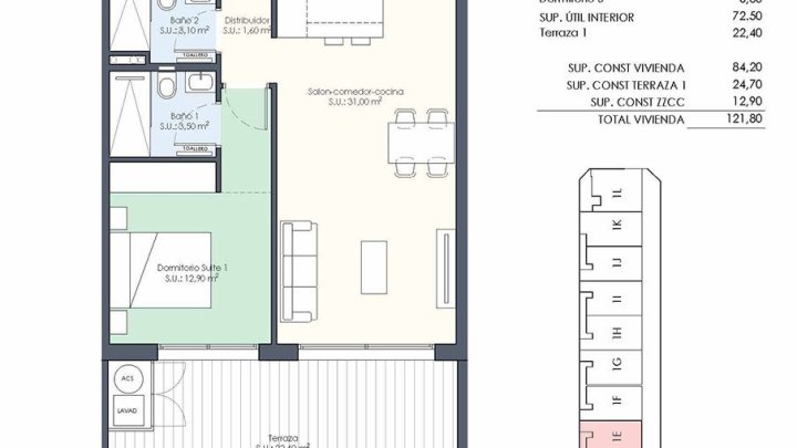 Appartements mit 3 Schlafzimmern, 2 Bädern, Einbauküchen mit Elektrogeräten und Gemeinschaftspool