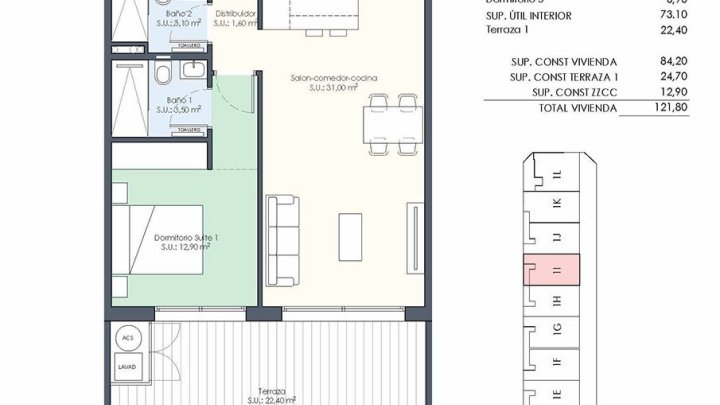 Appartements mit 3 Schlafzimmern, 2 Bädern, Einbauküchen mit Elektrogeräten und Gemeinschaftspool