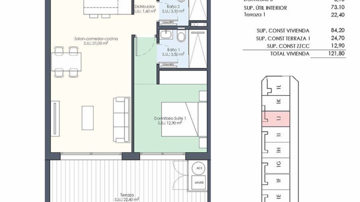 Appartements mit 3 Schlafzimmern, 2 Bädern, Einbauküchen mit Elektrogeräten und Gemeinschaftspool