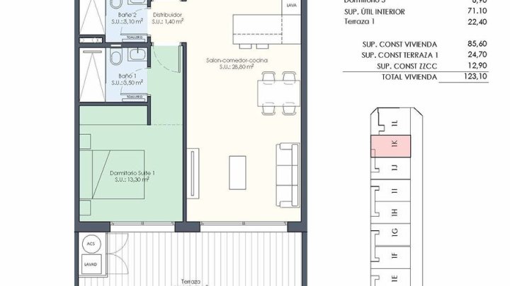 Appartements mit 3 Schlafzimmern, 2 Bädern, Einbauküchen mit Elektrogeräten und Gemeinschaftspool