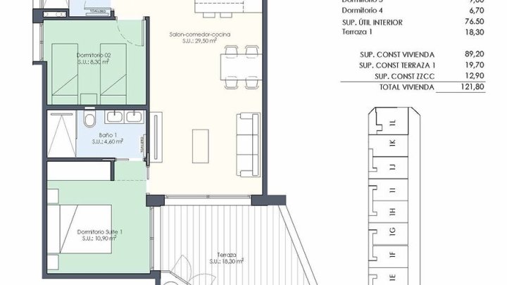 Appartements mit 4 Schlafzimmern, 2 Bädern, Einbauküchen mit Elektrogeräten und Gemeinschaftspool