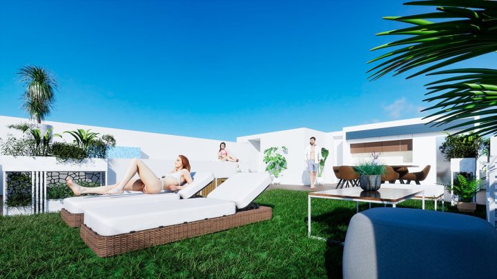 Penthouse-Wohnungen mit 2 Schlafzimmern, 2 Bädern, Dachterrasse, WC, Privatpool und Einbauküchen mit Elektrogeräten