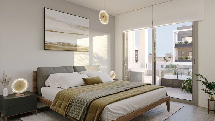Appartements mit 3 Schlafzimmern, 3 Bädern, Fußbodenheizung in Bädern, Klimaanlage und Gemeinschaftspool nur 300 m vom Strand