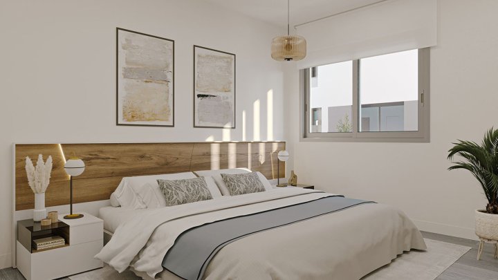 Appartements mit 3 Schlafzimmern, 3 Bädern, Fußbodenheizung in Bädern, Klimaanlage und Gemeinschaftspool nur 300 m vom Strand