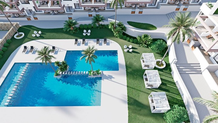 Exklusive Obergeschoss-Wohnungen mit 2 Schlafzimmern, 2 Bädern, Dachterrasse und Gemeinschaftspool