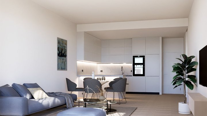 Obergeschoss-Wohnungen mit 2 Schlafzimmern, 2 Bädern, Dachterrasse, Gemeinschaftspool und Meerblick