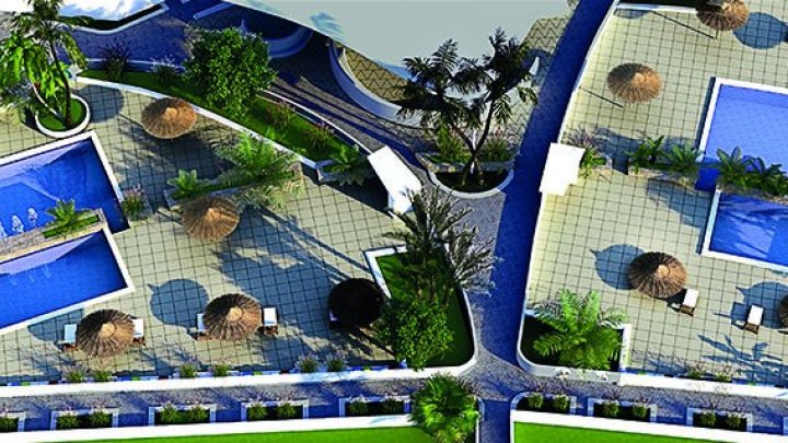 Appartements mit 2 Schlafzimmern und 2 Bädern in abgeschlossener Anlage mit Gemeinschaftspools nur 600 m vom Strand