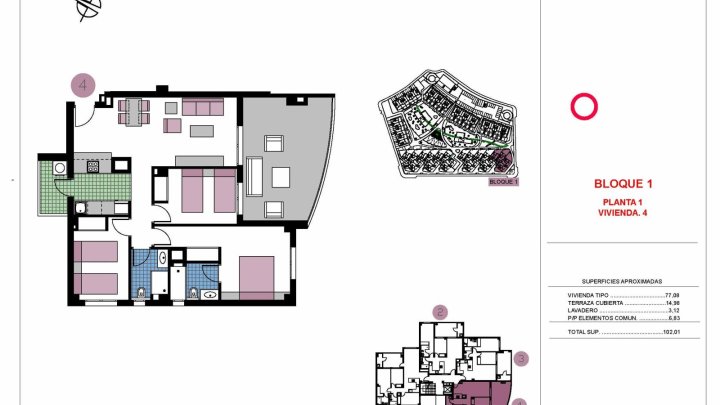 Appartements mit 3 Schlafzimmern und 2 Bädern in abgeschlossener Anlage mit Gemeinschaftspools nur 600 m vom Strand