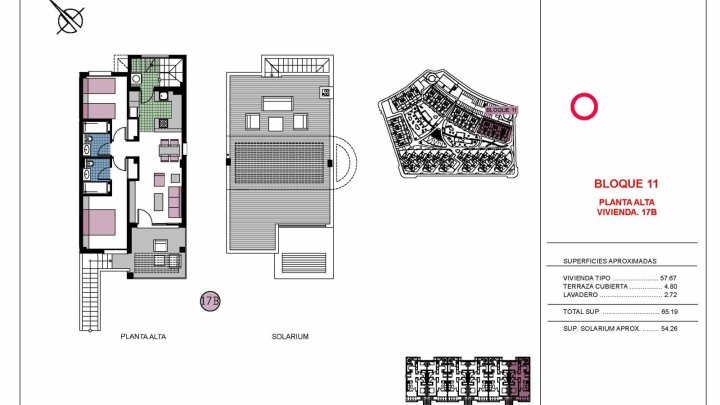 Obergeschoss-Wohnungen mit 2 Schlafzimmern, 2 Bädern und Dachterrasse in abgeschlossener Anlage mit Gemeinschaftspools nur 600 m vom Strand