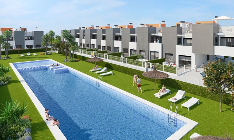 Erdgeschoss-Wohnungen mit 3 Schlafzimmern, 2 Bädern, Tiefgaragenstellplatz und Gemeinschaftspool