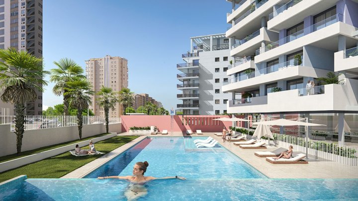 Fantastische Penthouse-Wohnungen mit 3 Schlafzimmern, 3 Badezimmern, Klimaanlage, Tiefgaragenstellplatz, Gemeinschaftspool und Meerblick