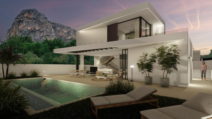 Fantastische und großzügige Villen mit 4 Schlafzimmern, 4 Bädern, Gäste-WC, Garage, Privatpool und Meerblick