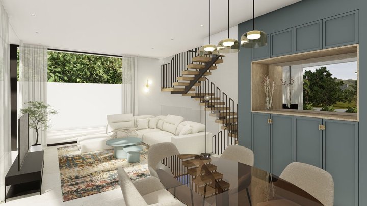 Fantastische und großzügige Villen mit 4 Schlafzimmern, 4 Bädern, Gäste-WC, Garage, Privatpool und Meerblick